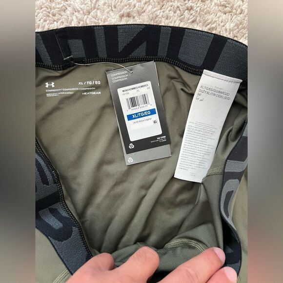 Under Armour Heatgear Armour Leggings OD Green - Picture 7 of 9